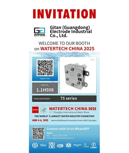 Gitan（Guangdong ) Electrode Will Exhibit in the 17th Shanghai WaterTech China 2025 Exhibition