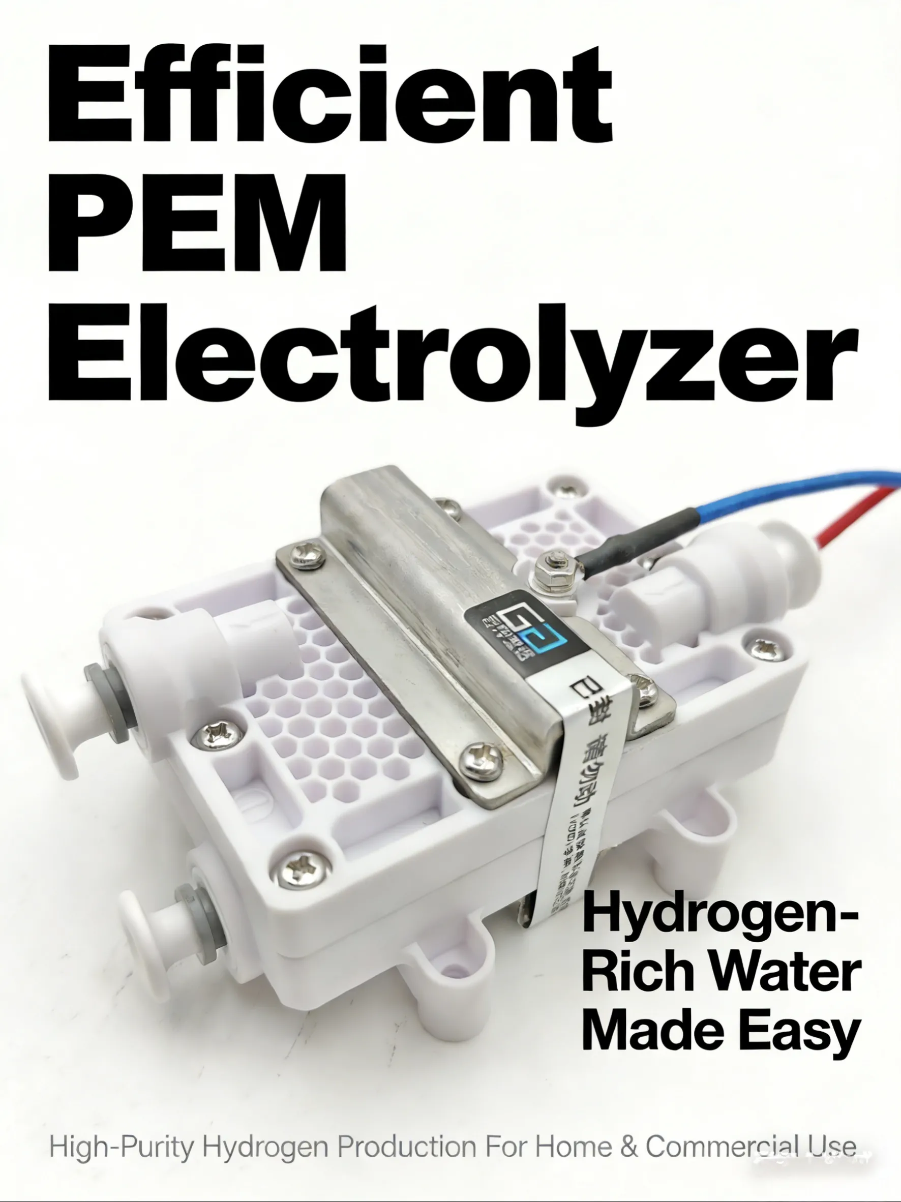 Hydrogen‑Rich Water PEM Electrolyzer | In‑House Membrane & OEM Modules