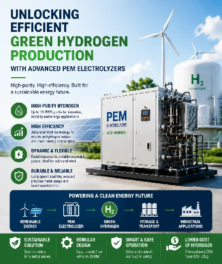Unlocking Efficient Green Hydrogen Production with Advanced PEM Electrolyzers